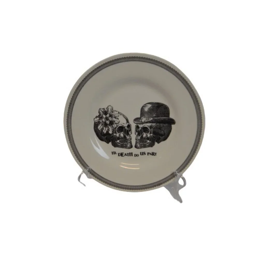 Til Death Do Us Part Halloween Set Of X4Dinner Plates Royal Stafford 11” - NEW